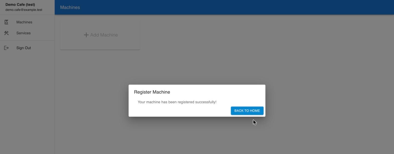 Machine registered